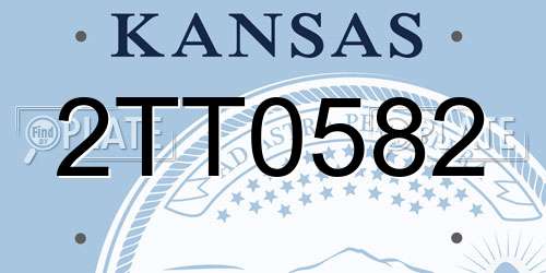 2TT0582 Kansas License Plate
