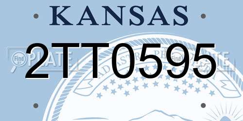 2TT0595 Kansas License Plate