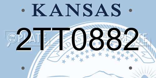 2TT0882 Kansas License Plate