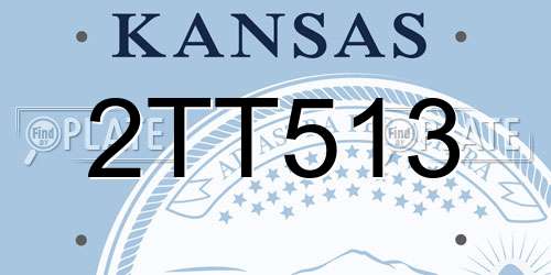2TT513 Kansas License Plate