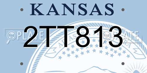 2TT813 Kansas License Plate