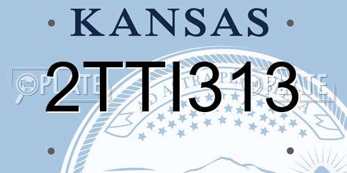 2TTI313 Kansas License Plate