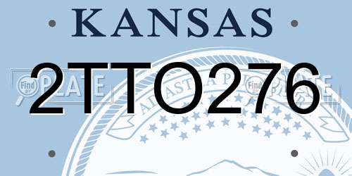 2TTO276 Kansas License Plate