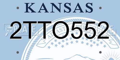 2TTO552 Kansas License Plate