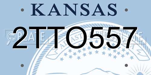 2TTO557 Kansas License Plate