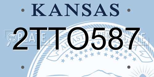 2TTO587 Kansas License Plate