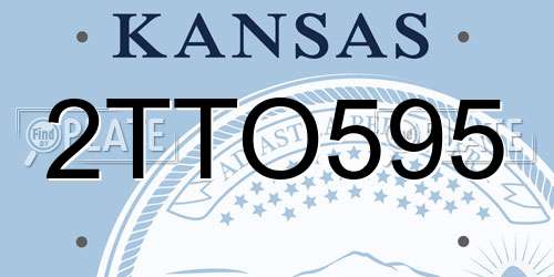 2TTO595 Kansas License Plate