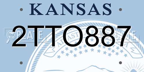 2TTO887 Kansas License Plate