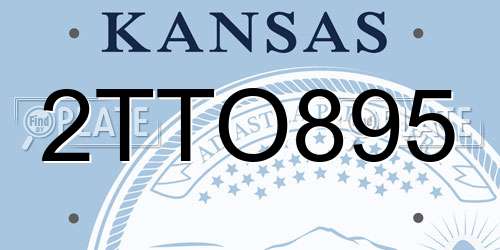 2TTO895 Kansas License Plate