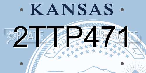 2TTP471 Kansas License Plate