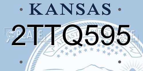 2TTQ595 Kansas License Plate