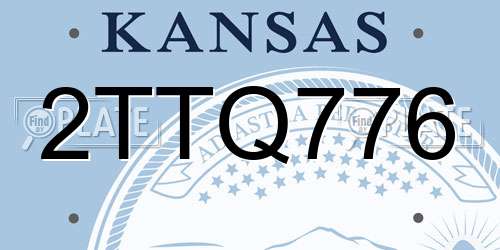 2TTQ776 Kansas License Plate