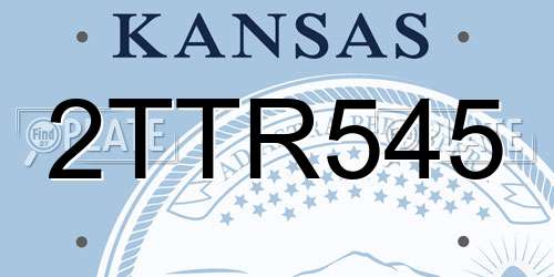 2TTR545 Kansas License Plate