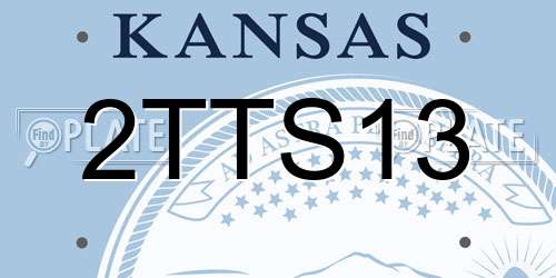 2TTS13 Kansas License Plate
