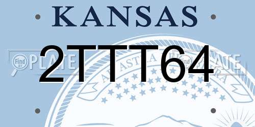 2TTT64 Kansas License Plate