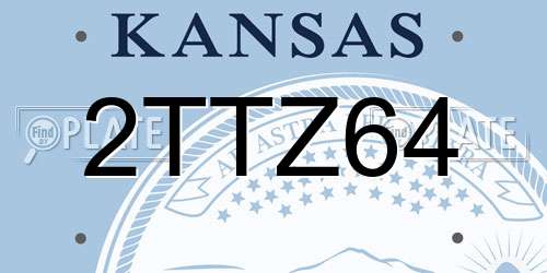 2TTZ64 Kansas License Plate