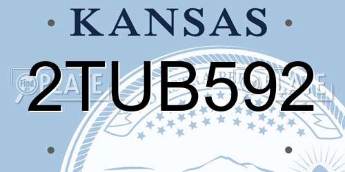 2TUB592 Kansas License Plate
