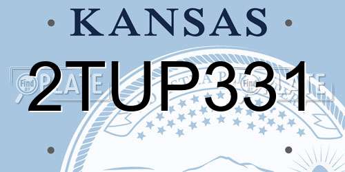 2TUP331 Kansas License Plate