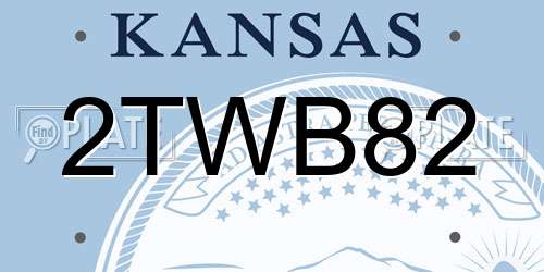 2TWB82 Kansas License Plate