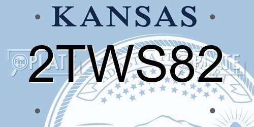 2TWS82 Kansas License Plate