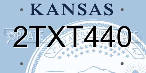 2TXT440 Kansas License Plate