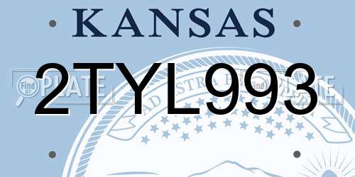 2TYL993 Kansas License Plate