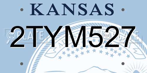 2TYM527 Kansas License Plate