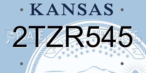 2TZR545 Kansas License Plate