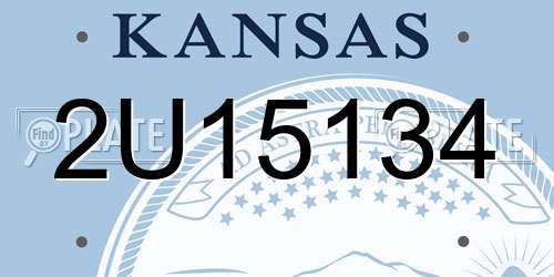 2U15134 Kansas License Plate