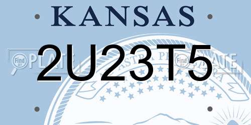 2U23T5 Kansas License Plate