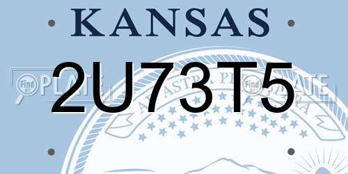 2U73T5 Kansas License Plate