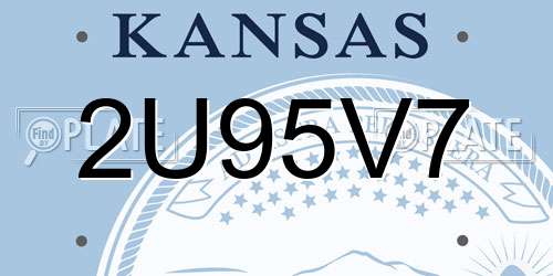 2U95V7 Kansas License Plate
