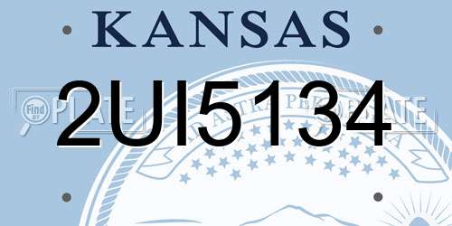 2UI5134 Kansas License Plate