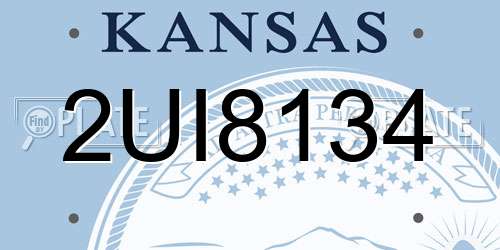 2UI8134 Kansas License Plate