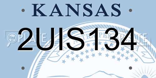 2UIS134 Kansas License Plate