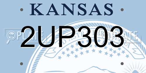 2UP303 Kansas License Plate
