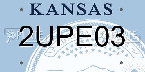 2UPE03 Kansas License Plate