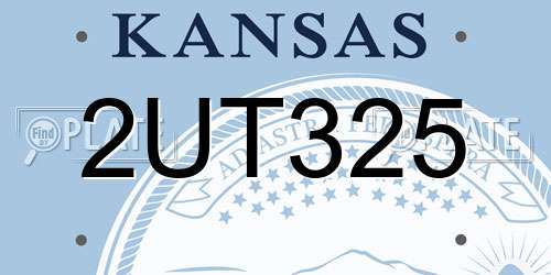 2UT325 Kansas License Plate
