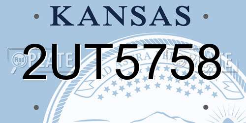 2UT5758 Kansas License Plate