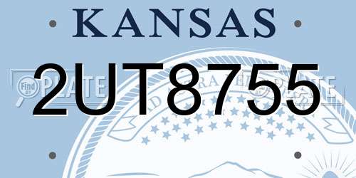 2UT8755 Kansas License Plate