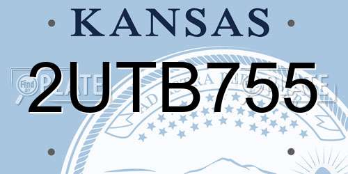 2UTB755 Kansas License Plate