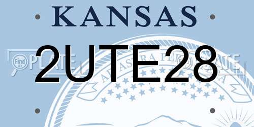 2UTE28 Kansas License Plate