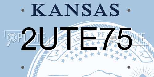 2UTE75 Kansas License Plate