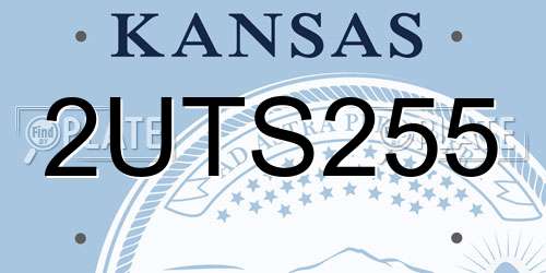 2UTS255 Kansas License Plate