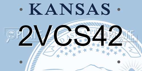 2VCS42 Kansas License Plate