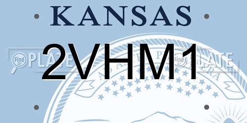 2VHM1 Kansas License Plate