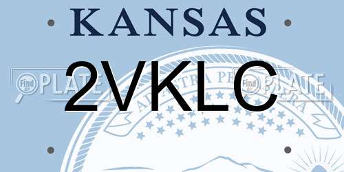 2VKLC Kansas License Plate