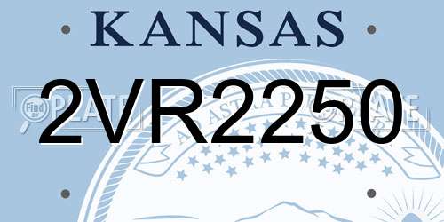2VR2250 Kansas License Plate