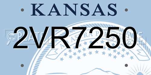 2VR7250 Kansas License Plate