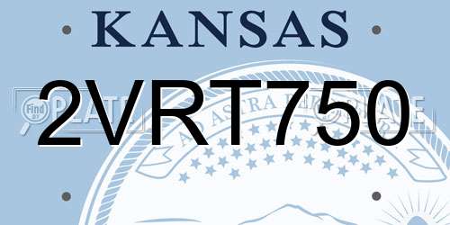 2VRT750 Kansas License Plate